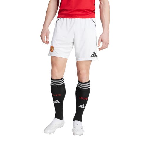 Men's adidas  White Manchester United 2025/26 Home AEROREADY Replica Shorts