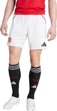 adidas Men's adidas  White Manchester United 2025/26 Home AEROREADY Replica Shorts