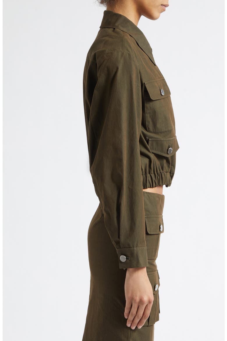 Crop Utility Jacket, Alternate, color, GREEN
