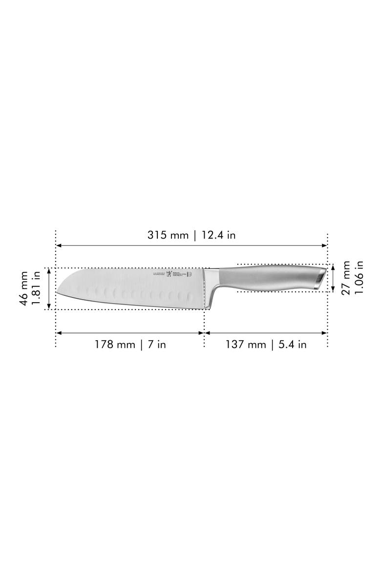 Modernist 7-Inch Hallow Edge Santoku Knife, Alternate, color, SILVER