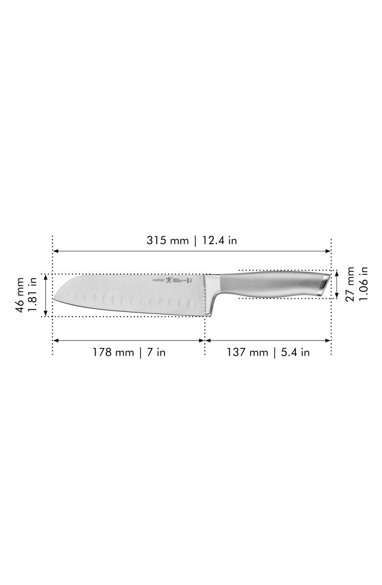 HENCKELS CUTLERY Modernist 7-Inch Hallow Edge Santoku Knife, Alternate, color, Silver