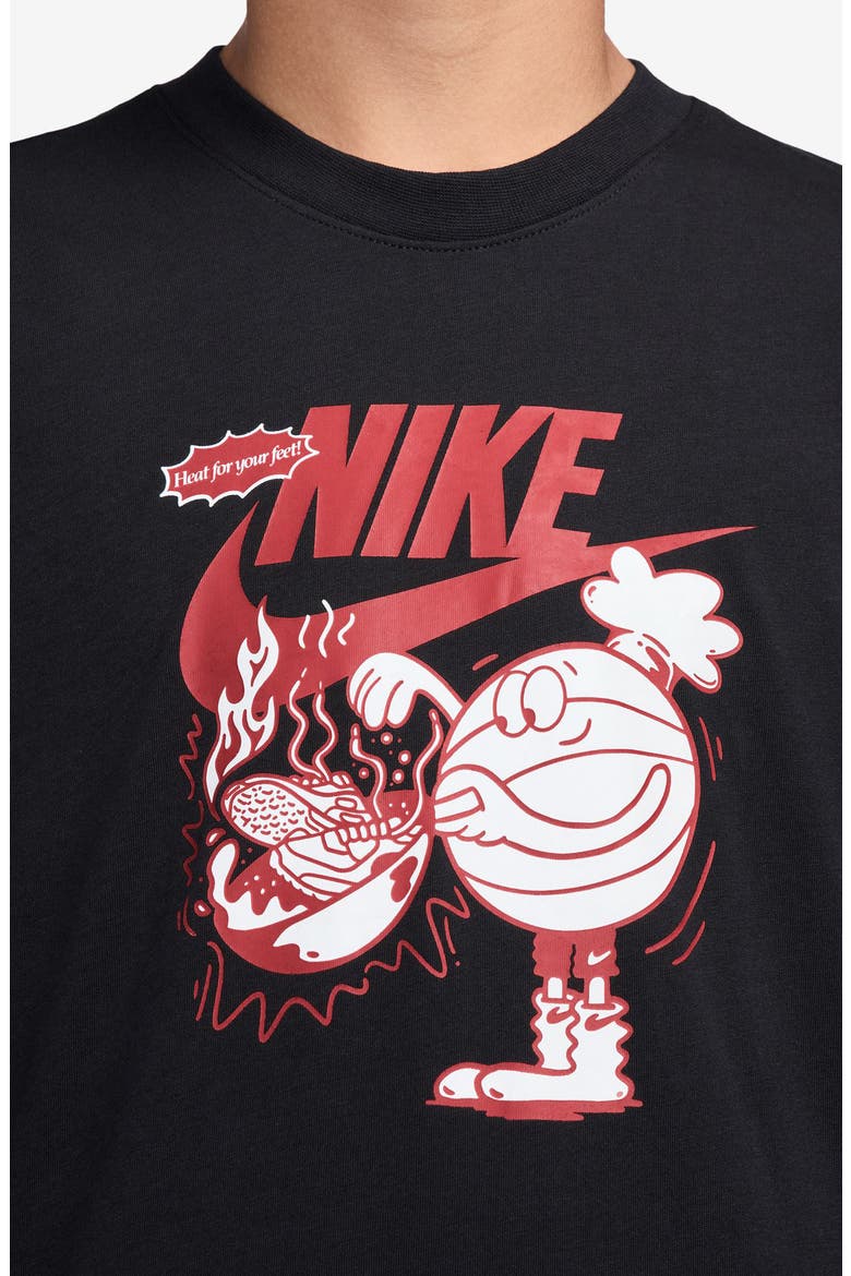 Kids' Sportswear Sole Food Cotton Graphic T-Shirt, Alternate, color, BLACK