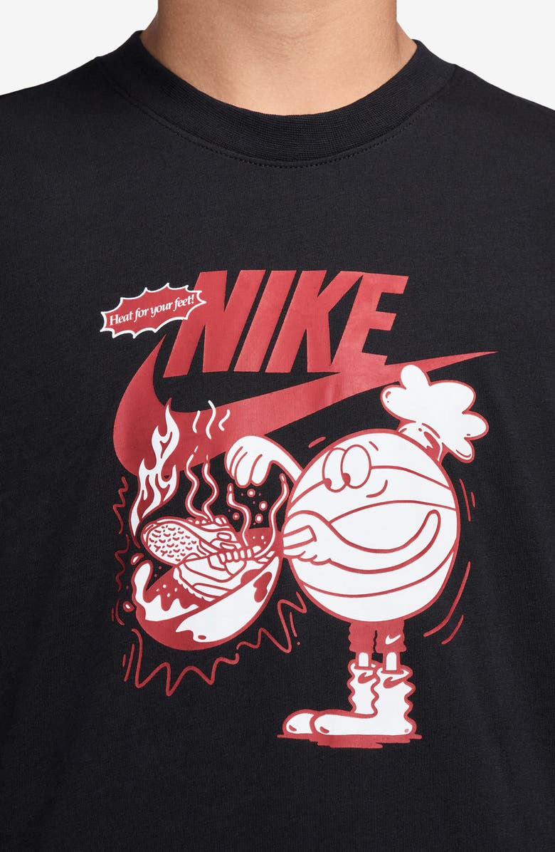 Nike Kids
 Sportswear Sole Food Cotton Graphic T-Shirt, Alternate, color, Black