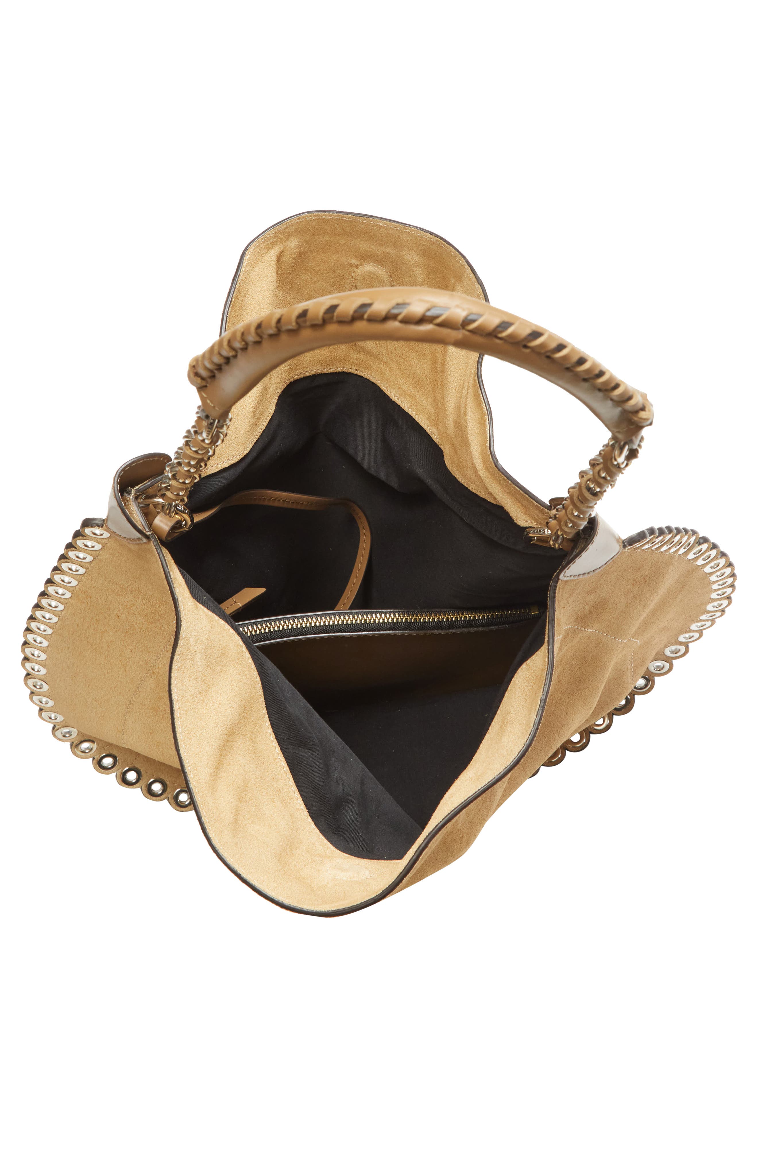 Isabel Marant Oskan Soft Suede Hobo Bag, Alternate, color, Sand