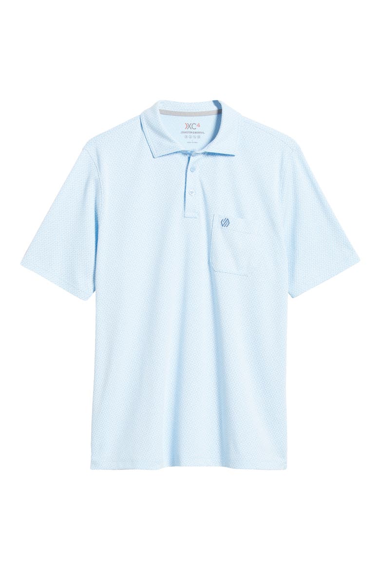 XC4® Geo Pattern Performance Pocket Polo, Alternate, color, LIGHT BLUE/WHITE