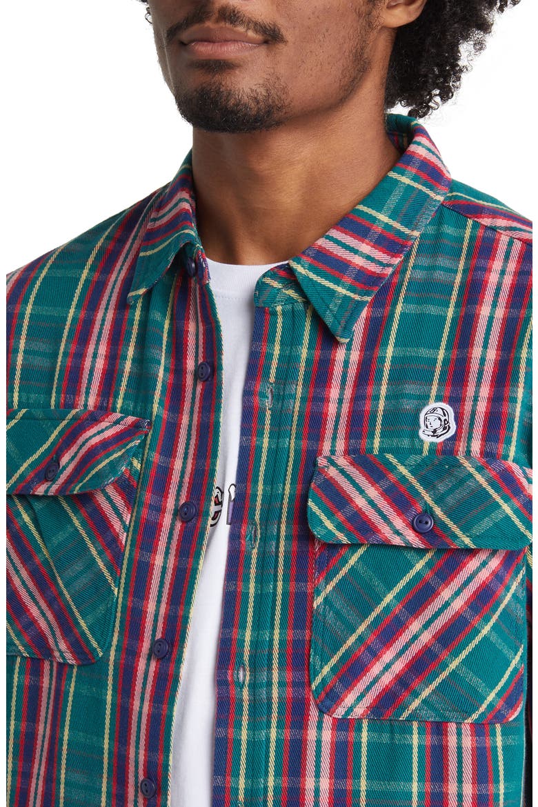 New World Plaid Graphic Button-Up Shirt, Alternate, color, STORM