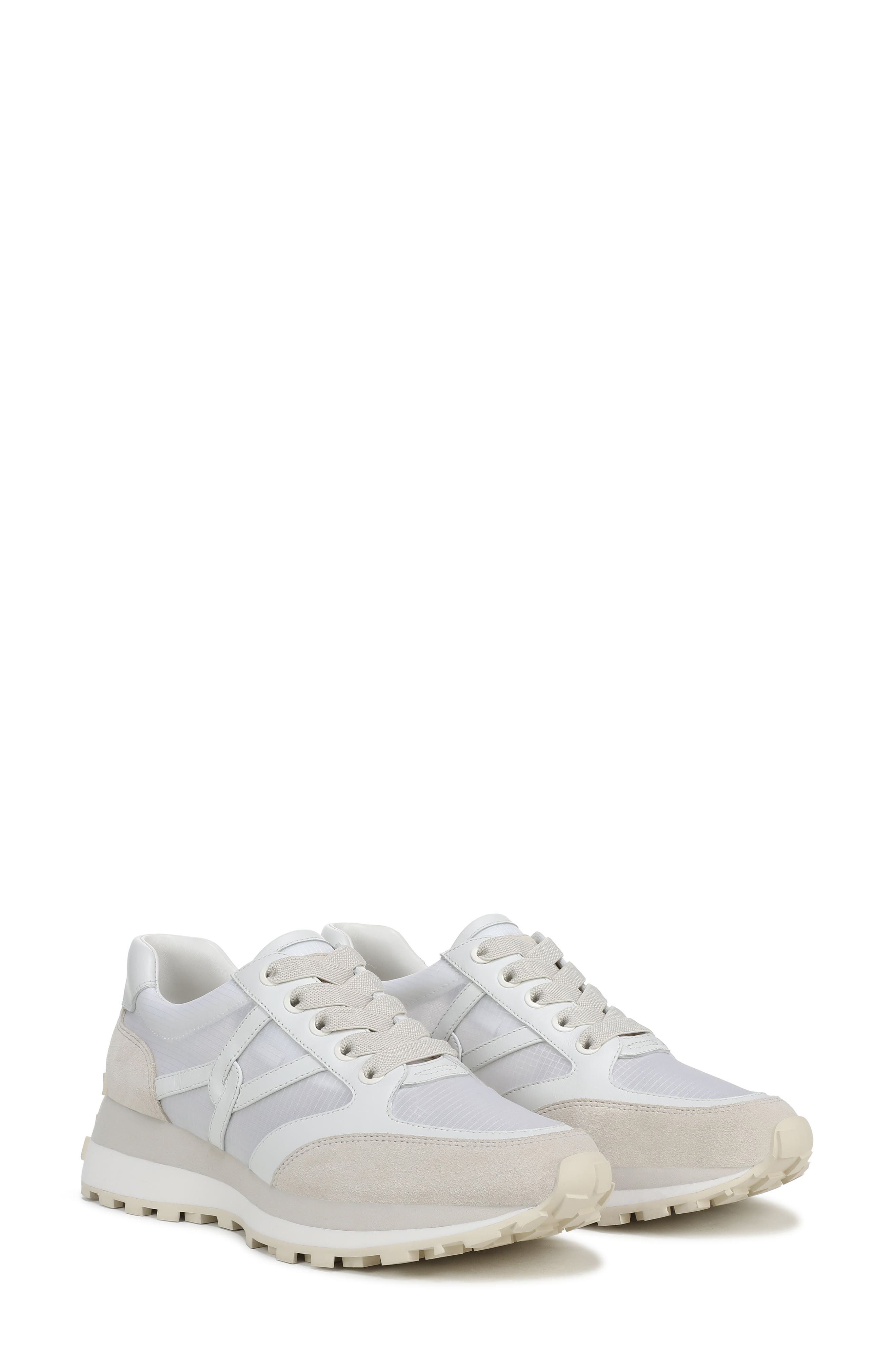 Veronica Beard Valentina Wedge Sneaker, Alternate, color, Coconut/ Marmo