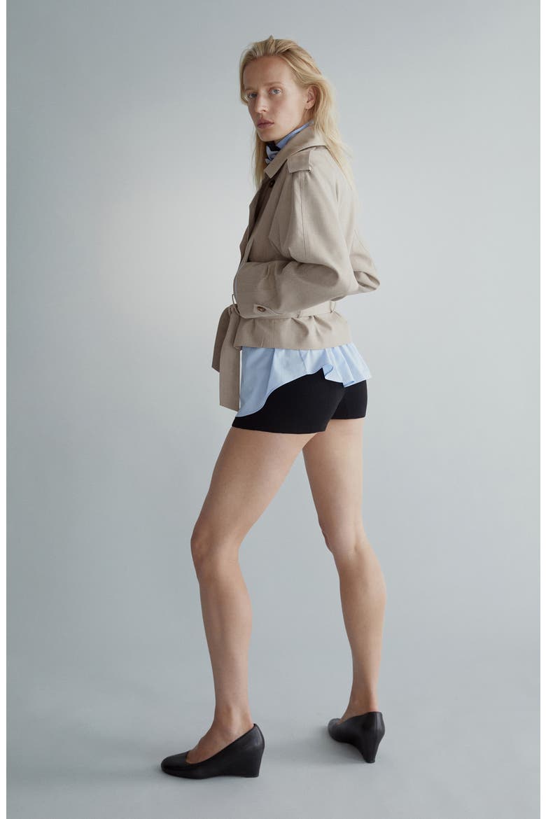 Short Trench Jacket, Alternate, color, BEIGE