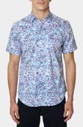 Robert Graham Abstract Print Cotton Short Sleeve Button-Up Shirt