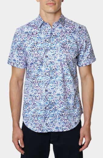 Robert Graham Abstract Print Cotton Short Sleeve Button-Up Shirt