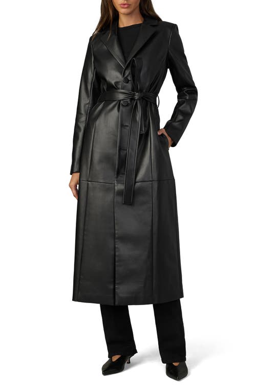 Joe's Jeans Faux Leather Trench Coat In Black