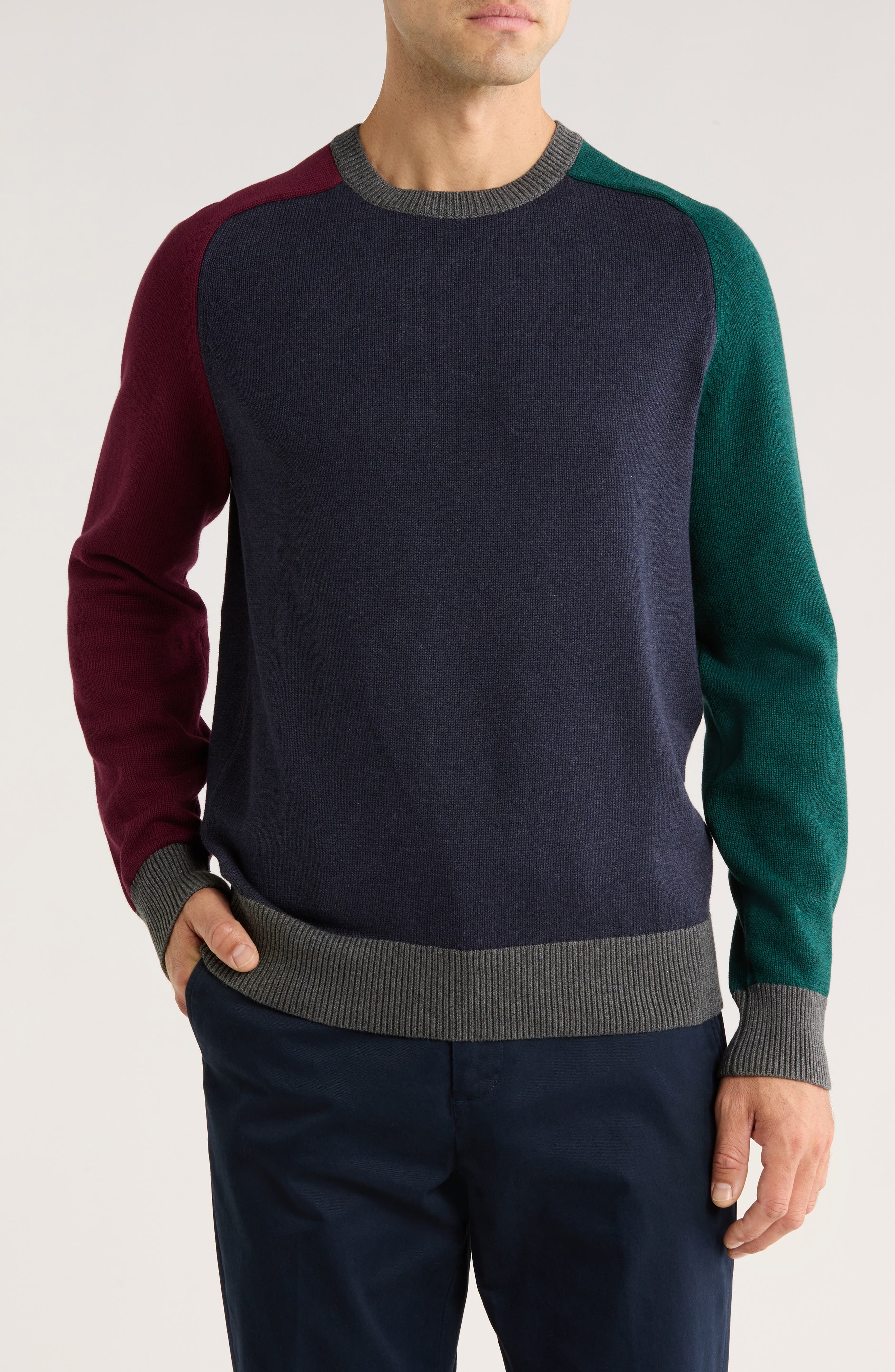 Colorblock Crewneck Sweatshirt