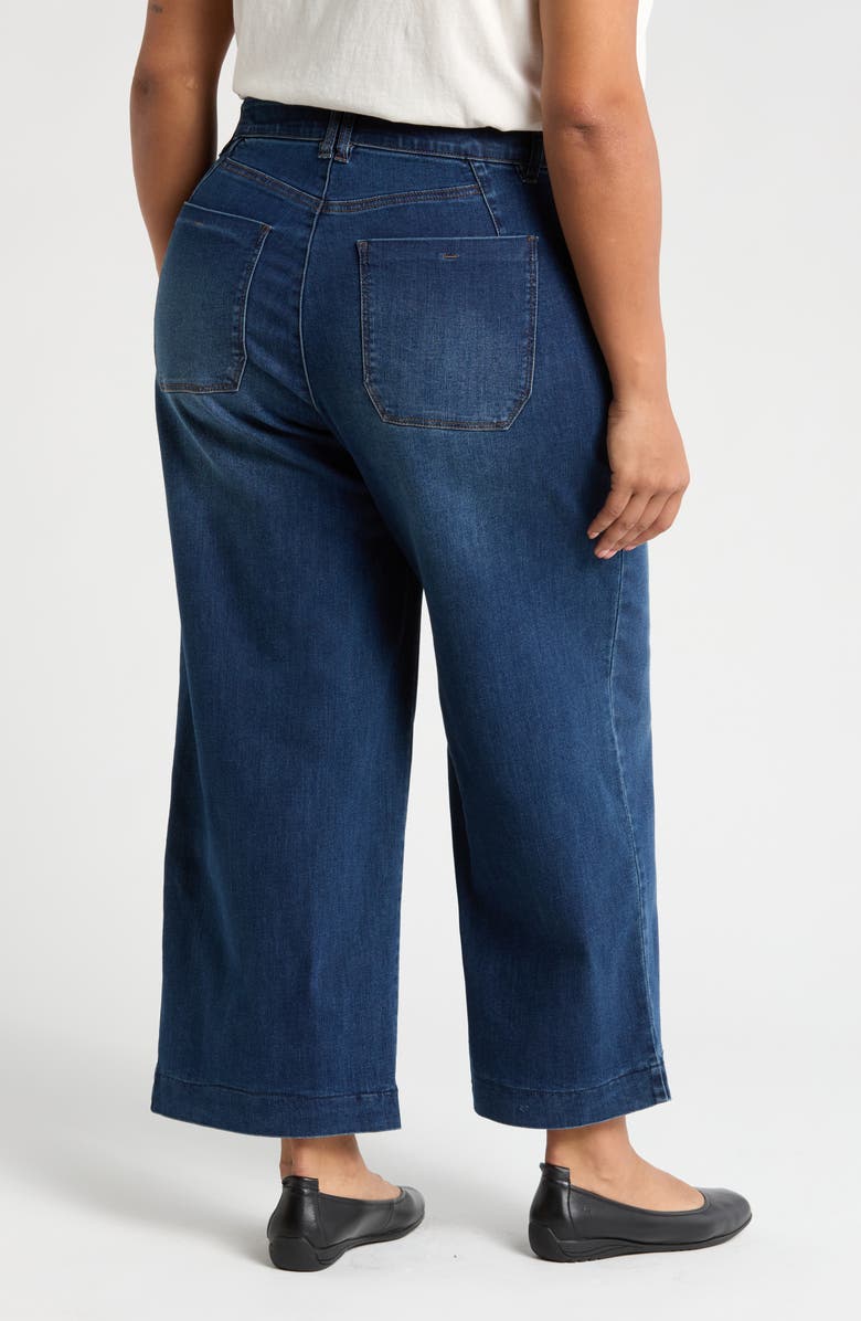 Wit & Wisdom 'Ab'Solution Skyrise V-Pocket Wide Leg Jeans, Alternate, color, Blue