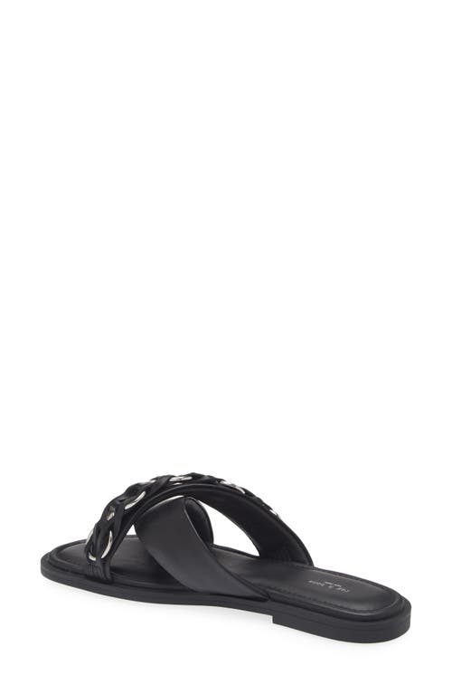 Rag & Bone Geo Chain Slide Sandal In Black Leather