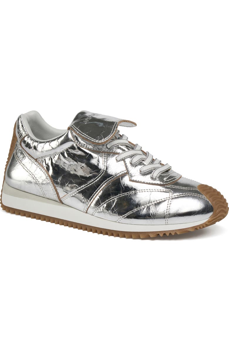 JSlides Lottie Genuine Shearling Sneaker, Main, color, Silver