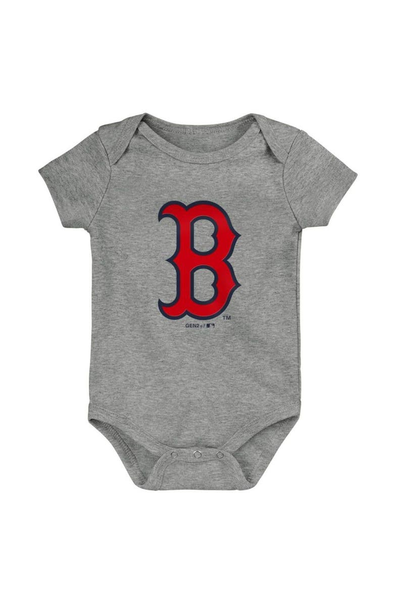 Outerstuff Infant Navy/Red/Gray Boston Red Sox Born To Win 3-Pack Bodysuit Set, Alternate, color, Navy