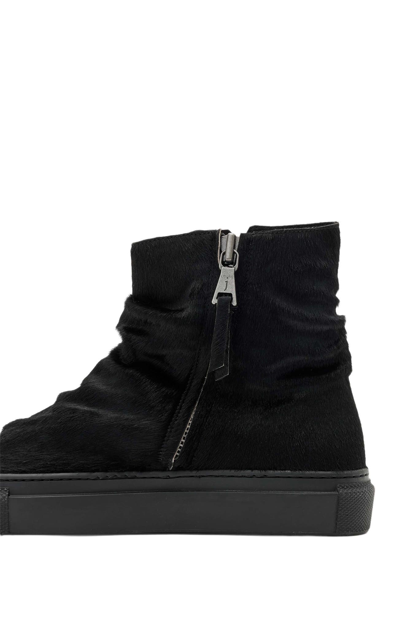 Reed Genuine Calf Hair Boot, Alternate, color, BLACK