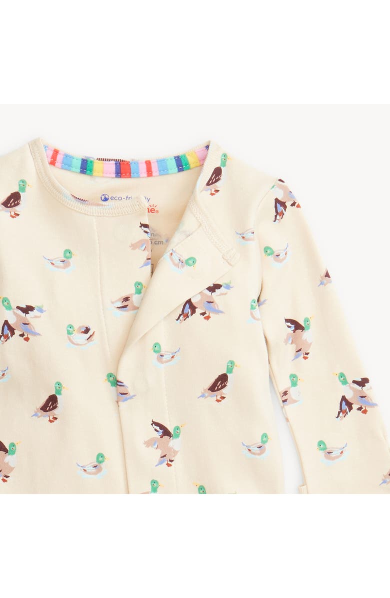 Magnetic Me Quack Me Up Organic Cotton Magnetic Footie, Alternate, color, Quack Me Up