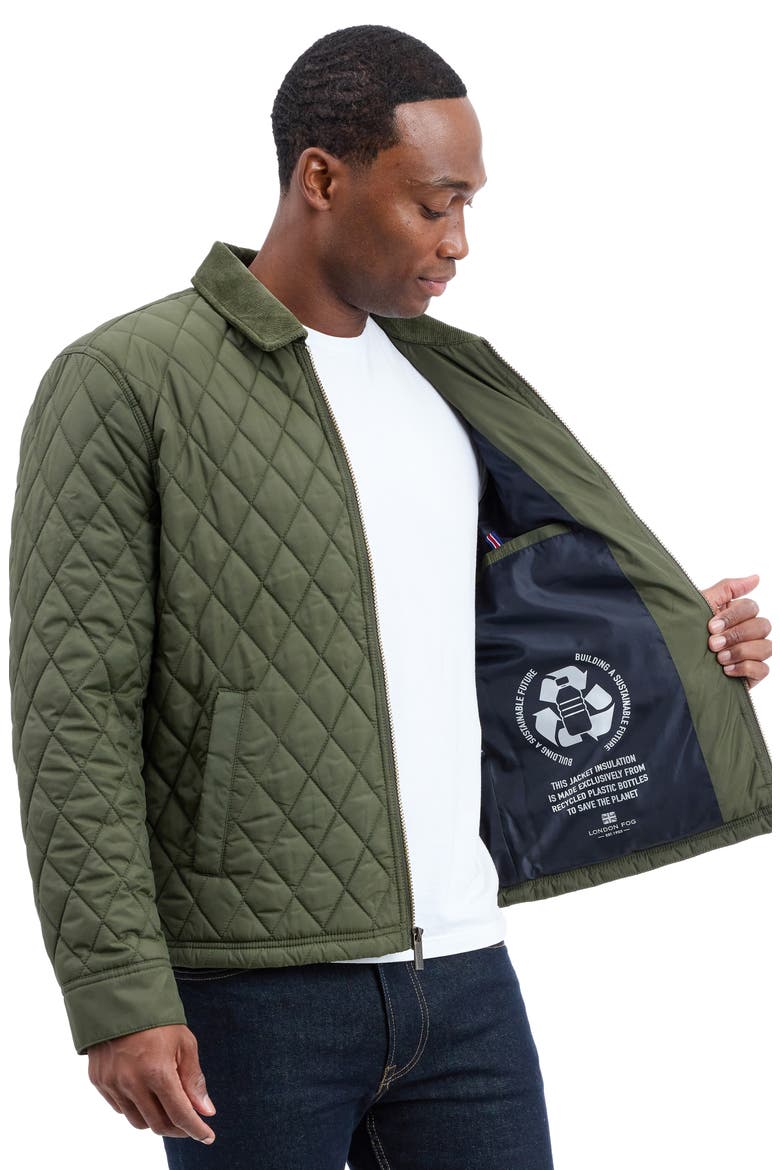 Rivervale Quilted Barn Jacket, Alternate, color, OLIVE