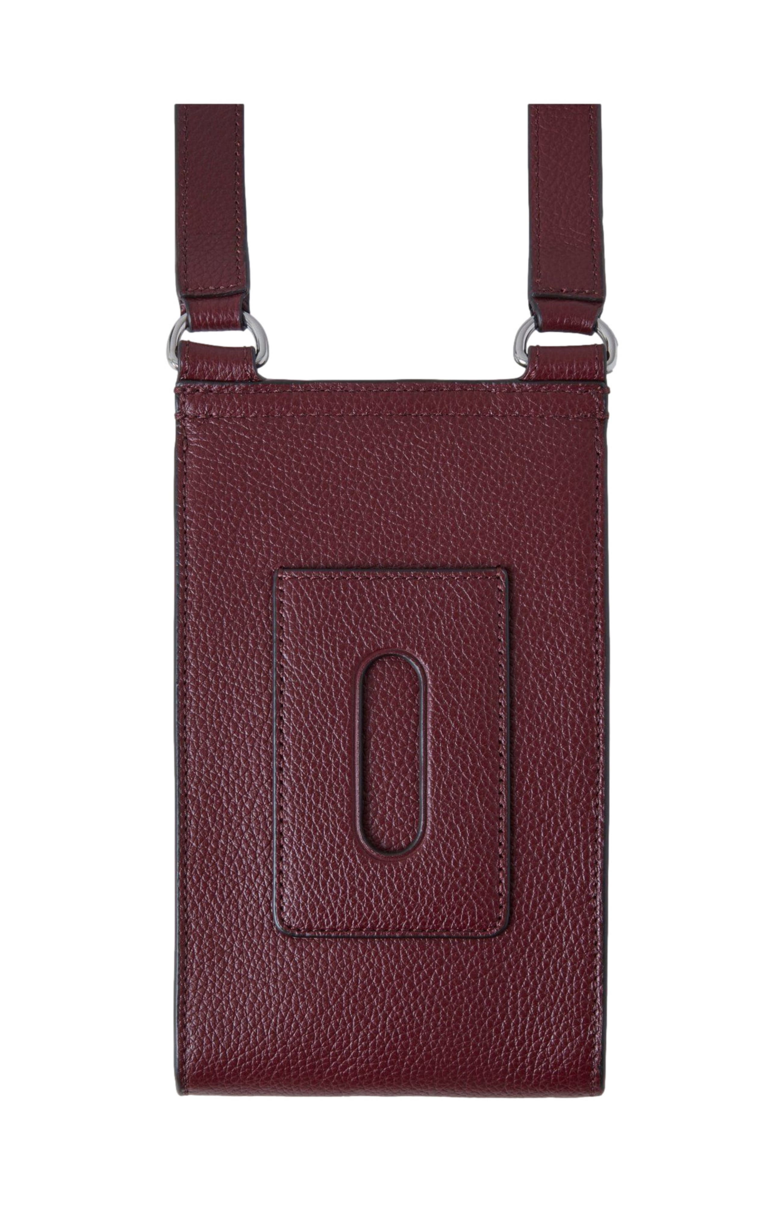 Mulberry Mini Antony Pouch Small Classic Grain, Alternate, color, Black Cherry