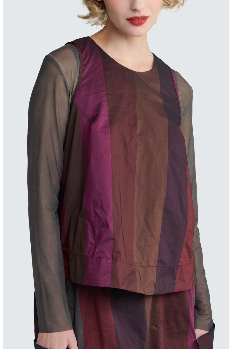 Tamara Taffeta Top, Main, color, Dark Scarlet