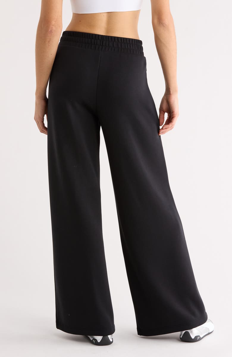Zella Ultrasoft Wide Leg Pants, Alternate, color, Black
