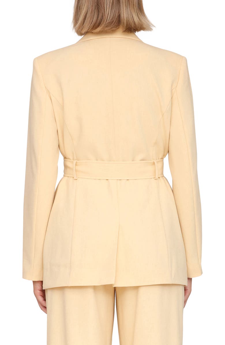 Avec Les Filles Drapey Long Belted Blazer, Alternate, color, Camel