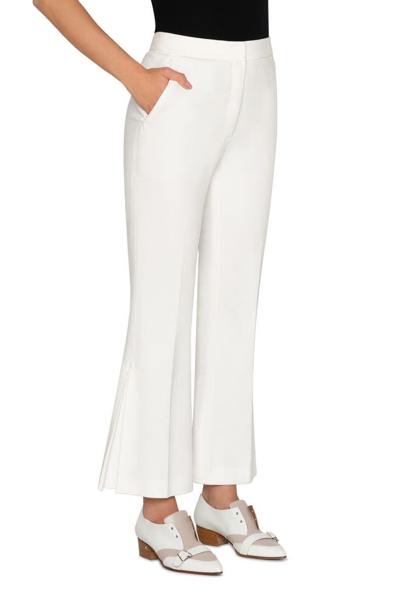 Faria Kick Pleat Ankle Flare Pants, Alternate, color, JASMINE