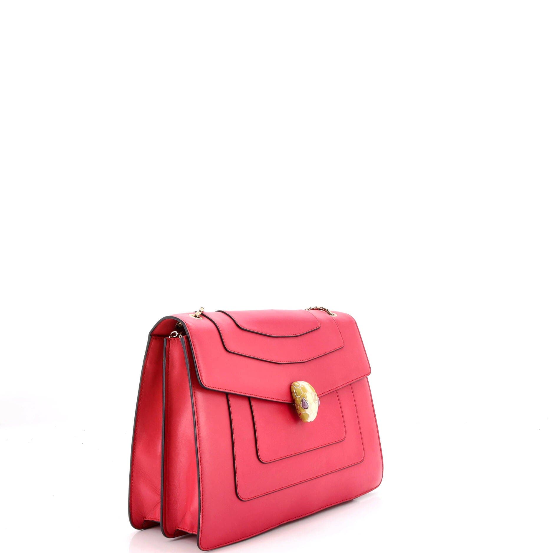 Serpenti Forever Square Shoulder Bag Leather Large, Alternate, color, Pink