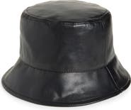 NORDSTROM RACK Faux Leather Bucket Hat