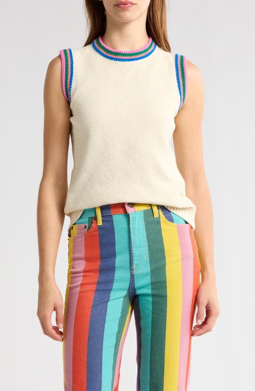 BODEN BODEN STRIPE TRIM SWEATER VEST