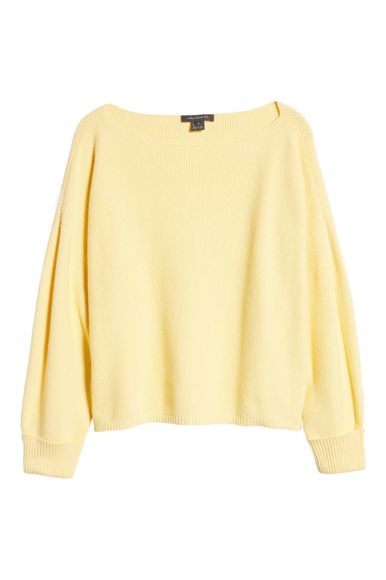 Mozart Moss Stitch Cotton Sweater, Alternate, color, GOLDEN GLAZE