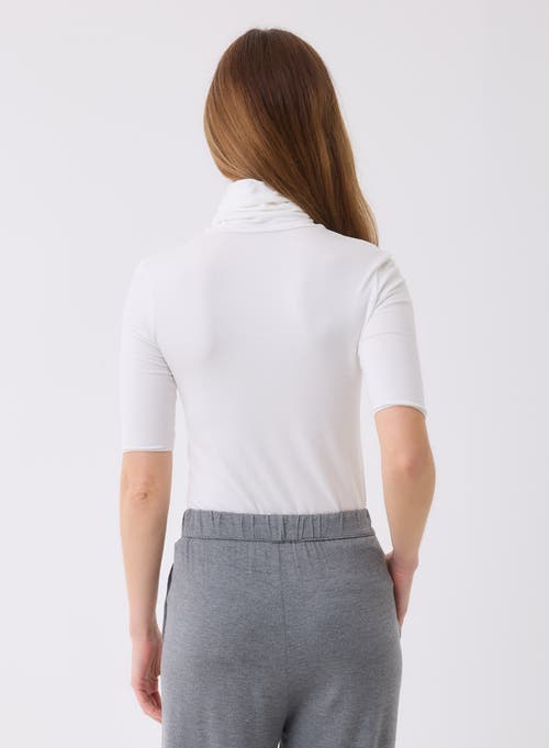 Majestic Filatures Soft Touch Elbow Sleeve Turtleneck