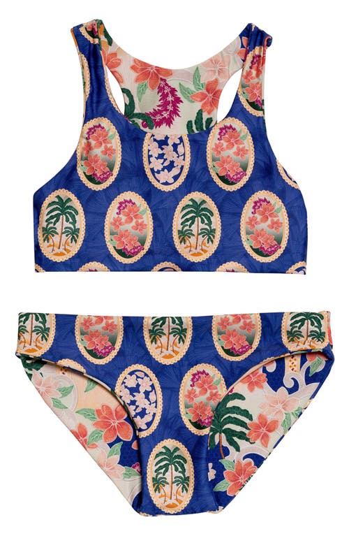 Agua Bendita Kids' Gianna Thamartwo-piece Swimsuit In Blue