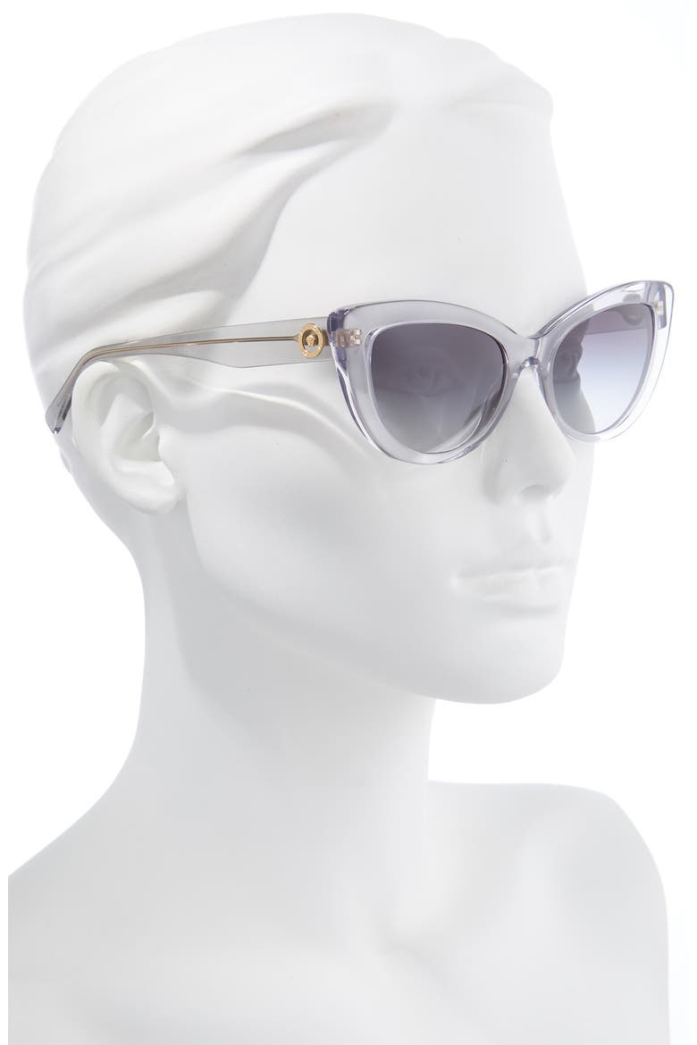 54mm Gradient Cat Eye Sunglasses, Alternate, color, TRANSPARENT GREY/ GREY