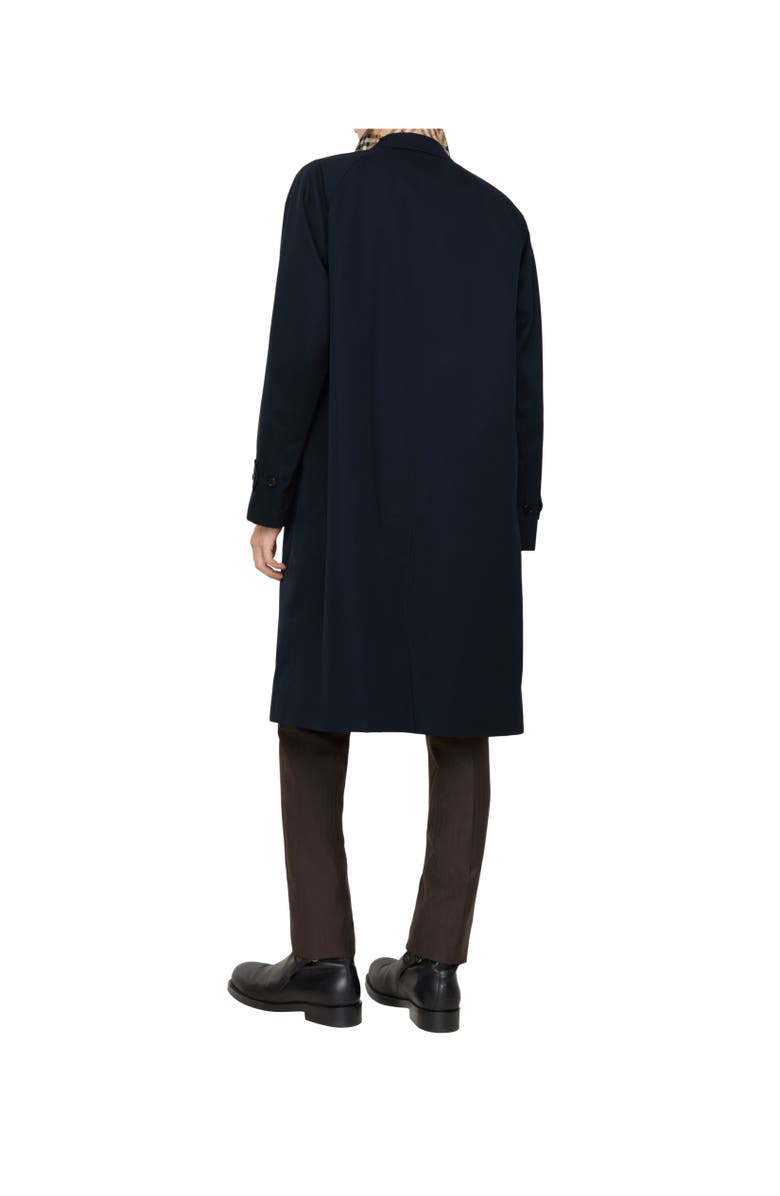 Burberry Long Camden Heritage Car Coat, Alternate, color, Coal Blue