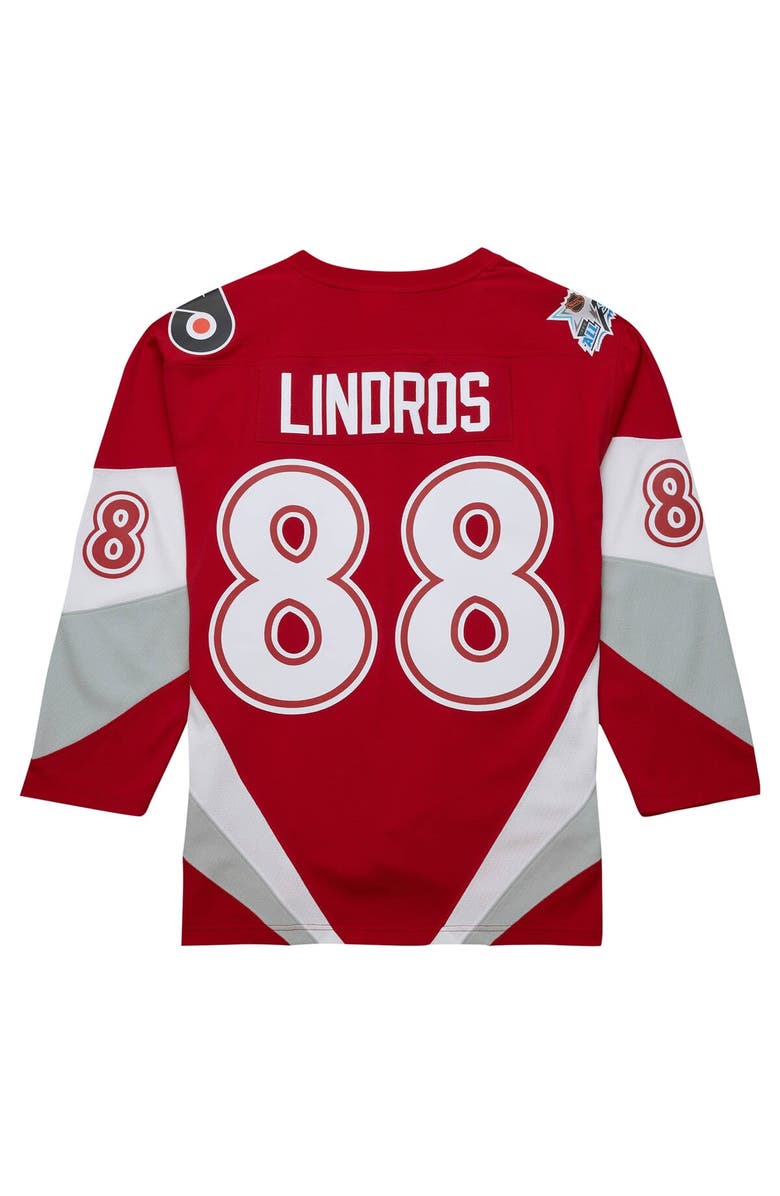Mitchell & Ness Men's Mitchell & Ness Eric Lindros Scarlet 1999 NHL All-Star Game Blue Line Player Jersey, Alternate, color,