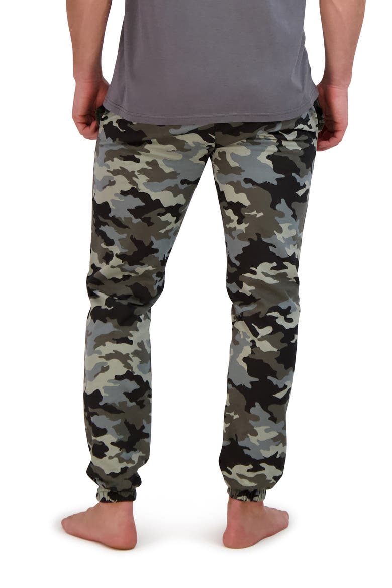 French Terry Sleep Pants, Alternate, color, GREY CAMO
