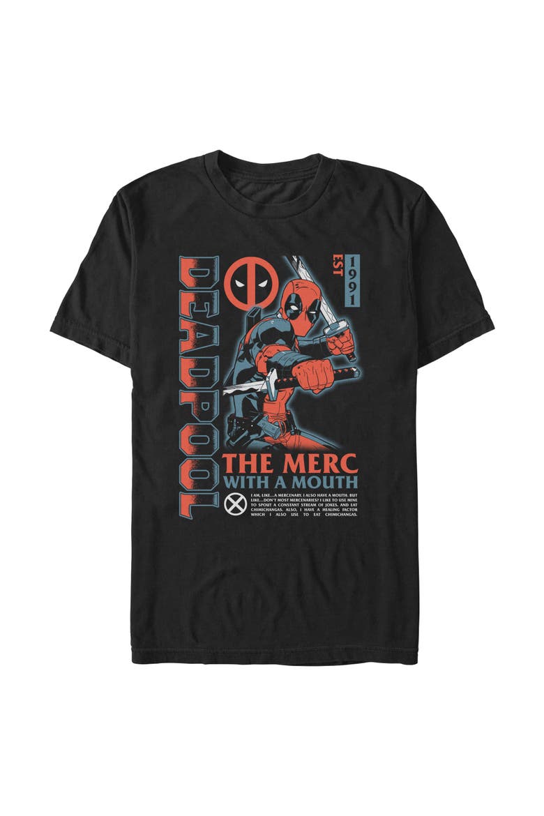 Men's The Merc with a Mouth 1991 Poster Graphic T-Shirt, Alternate, color, Black