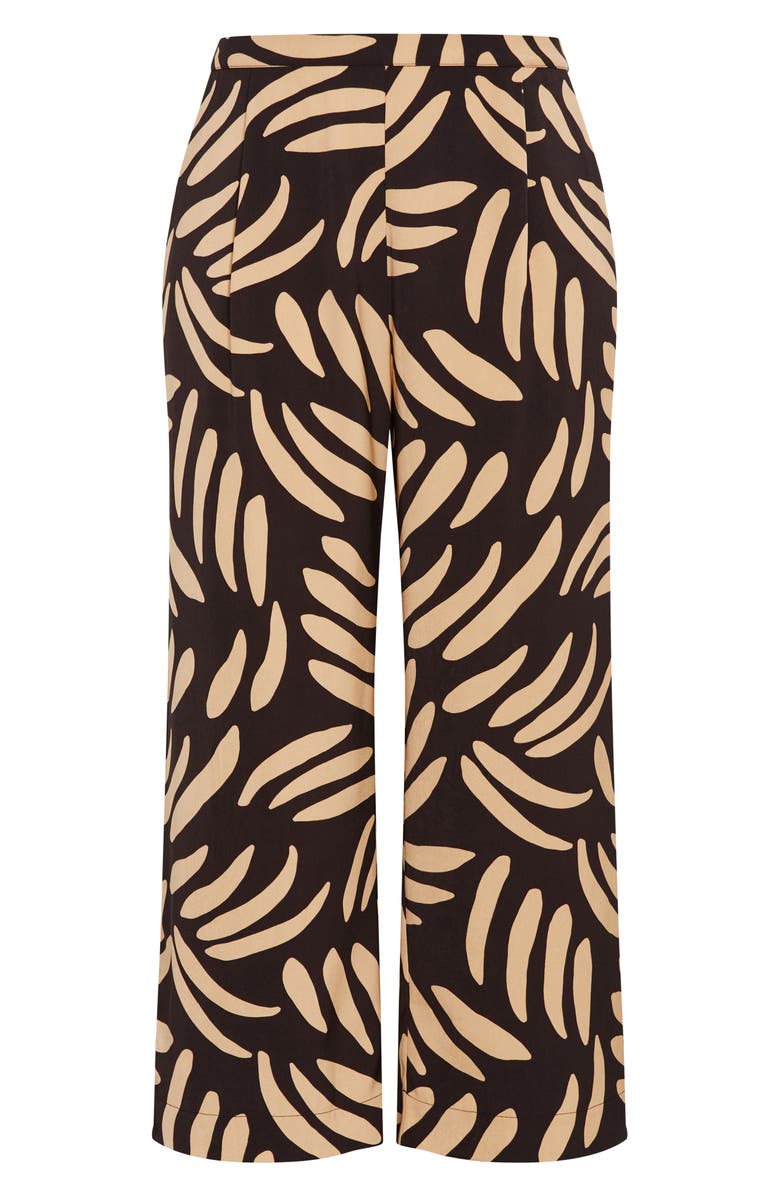 City Chic Aspyn Straight Leg Pants, Alternate, color, Blk/ Taupe