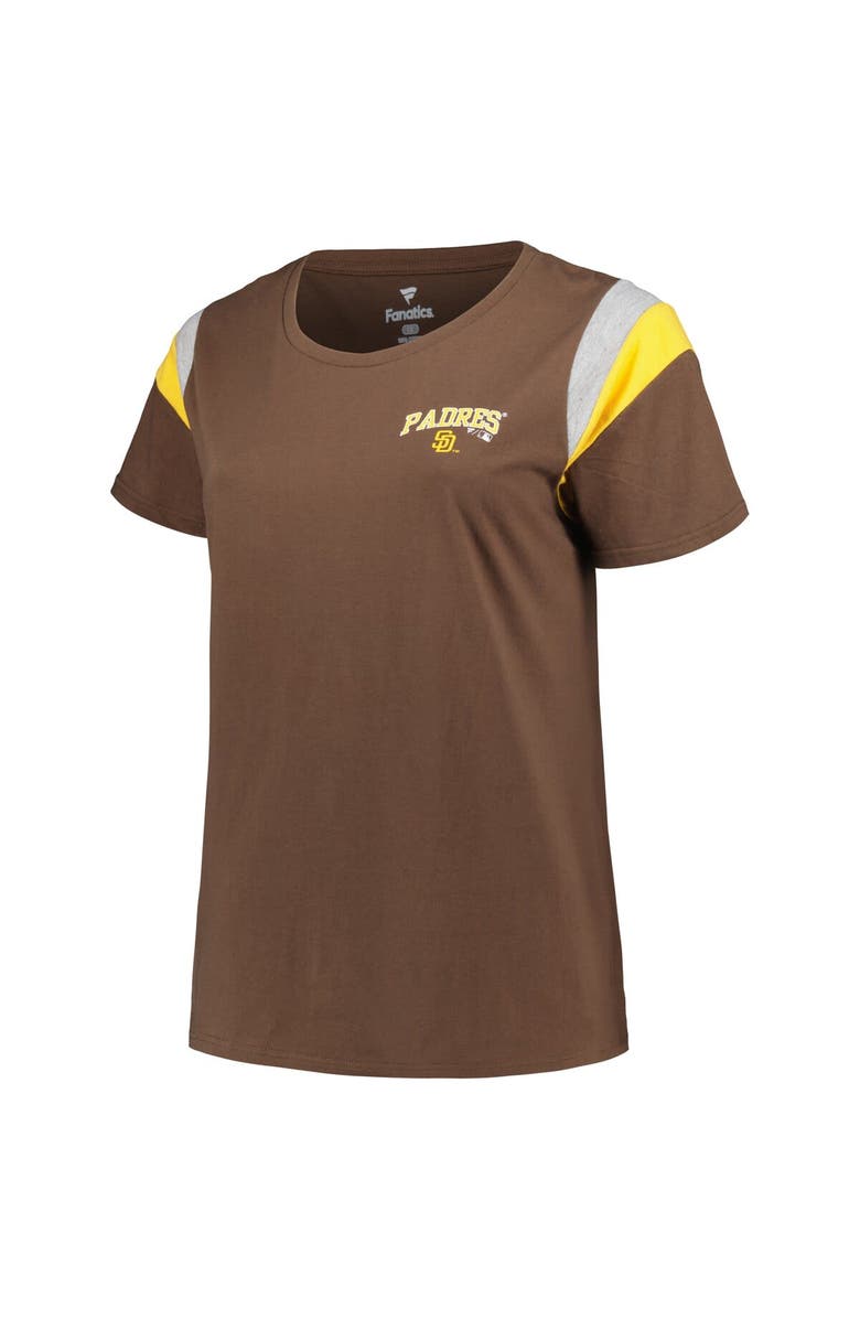 PROFILE Women's Profile Brown San Diego Padres Plus Size Scoop Neck T-Shirt, Alternate, color, Brown
