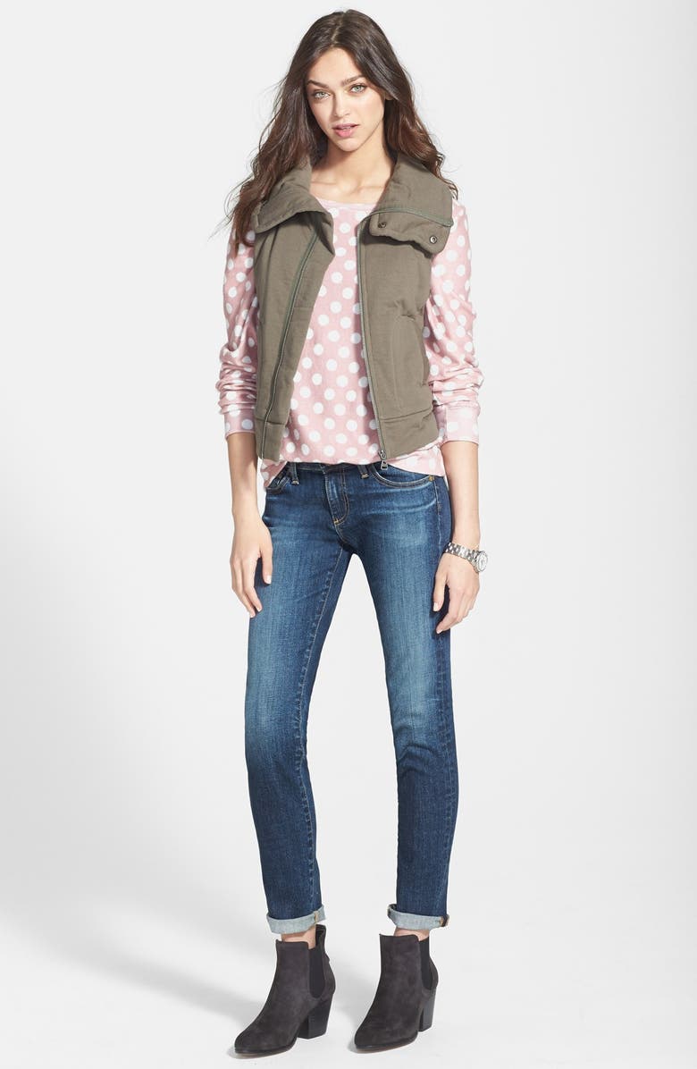 Wildfox Mauve Dots Pullover, Alternate, color,