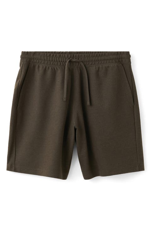 Textured Drawstring Bermuda Shorts