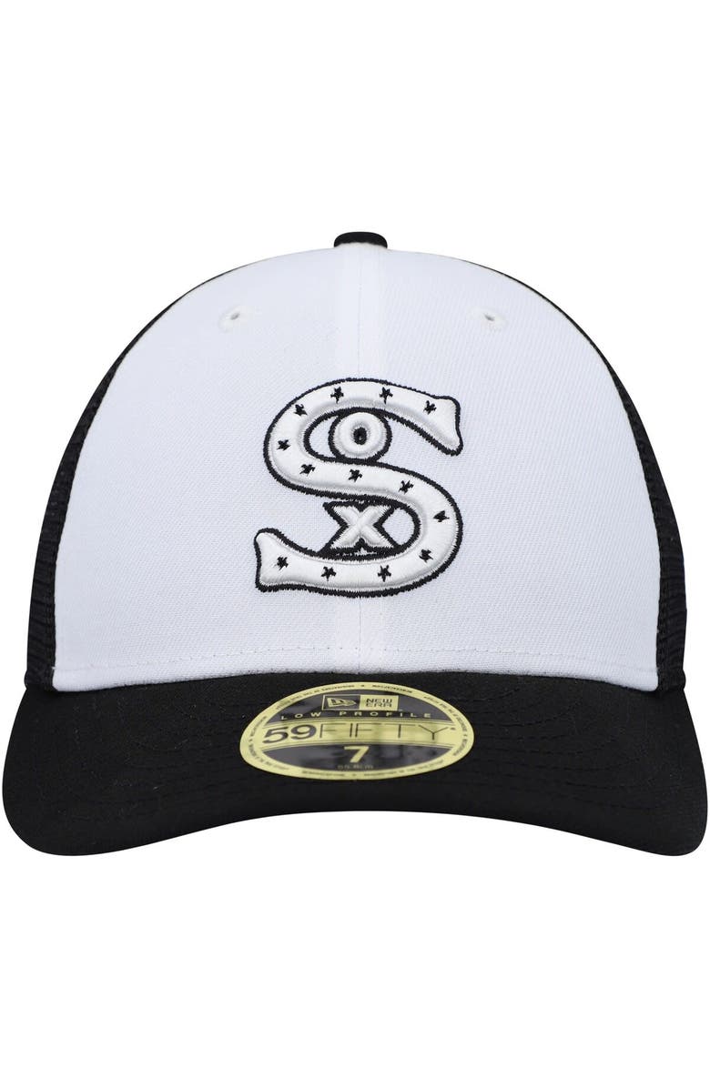 New Era Men's New Era White/Black Chicago White Sox 2023 On-Field Batting Practice Low Profile 59FIFTY Fitted Hat, Alternate, color, White