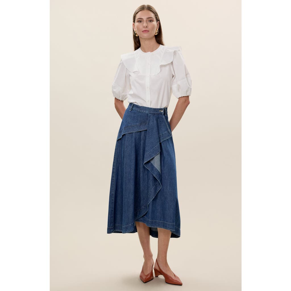 Rebecca Taylor Edith Denim Skirt In White
