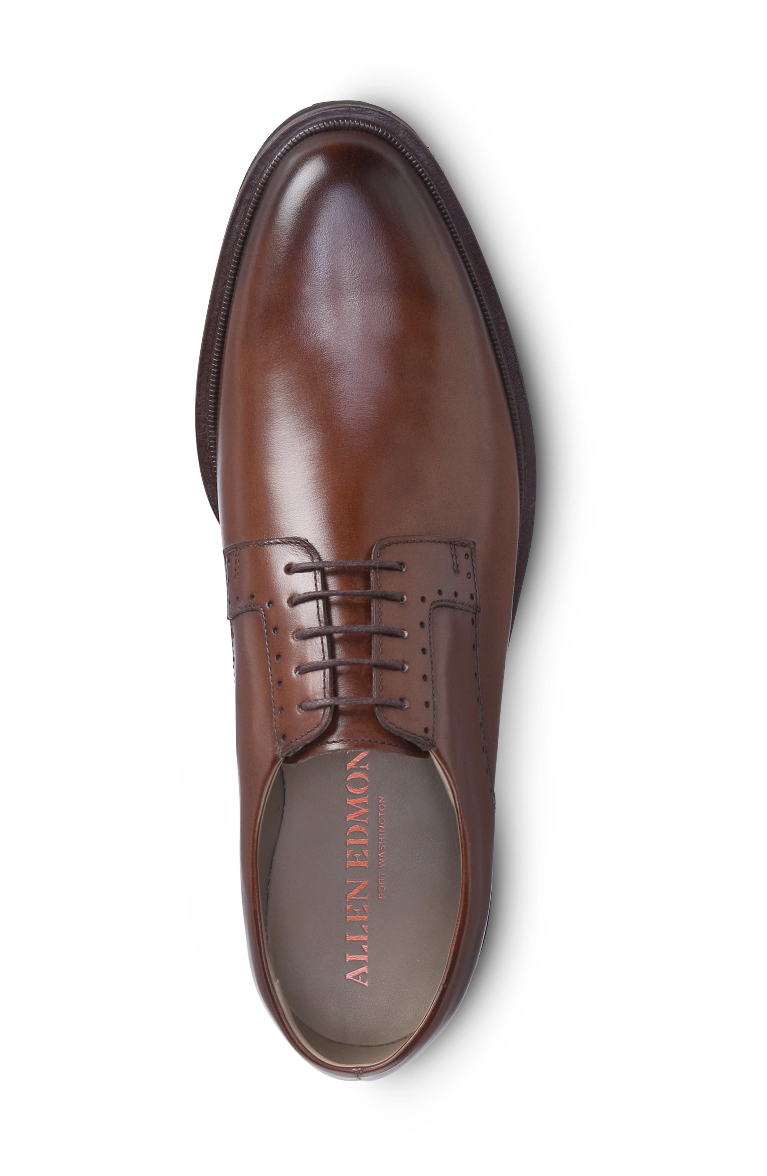 Allen Edmonds Brooklyn Light Plain Toe Derby Shoes Mens size 9.5 Brown Leather Allen Edmonds Brooklyn Light Wingtip Derby Dress Shoes  main image 2