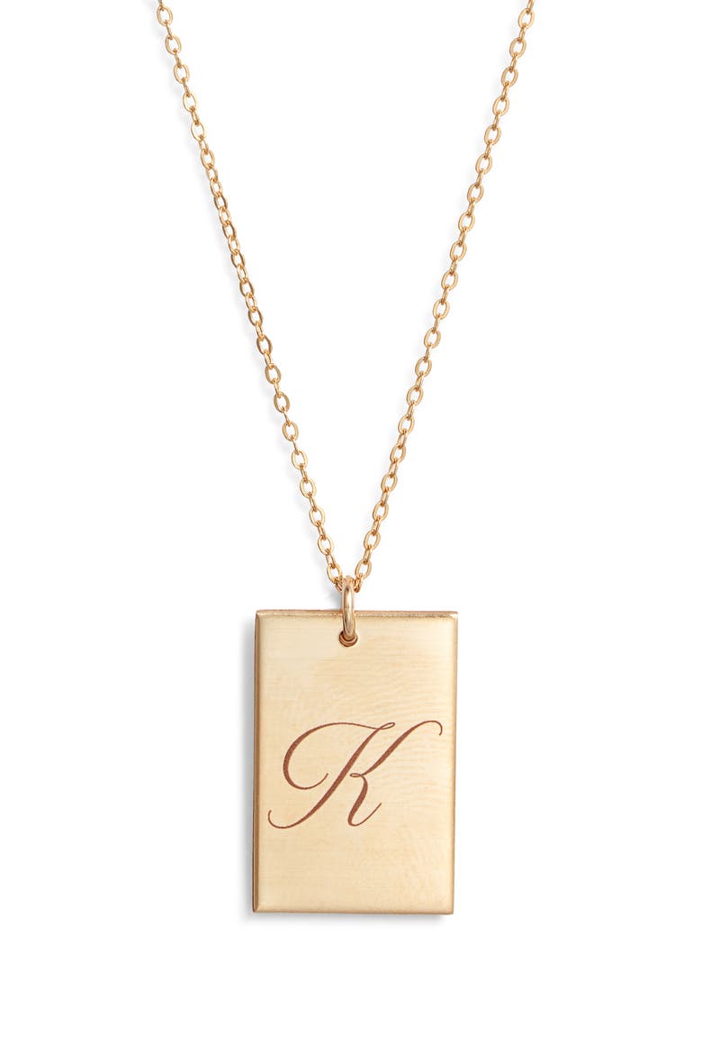 Stella Initial Pendant Necklace, Main, color, GOLD / K