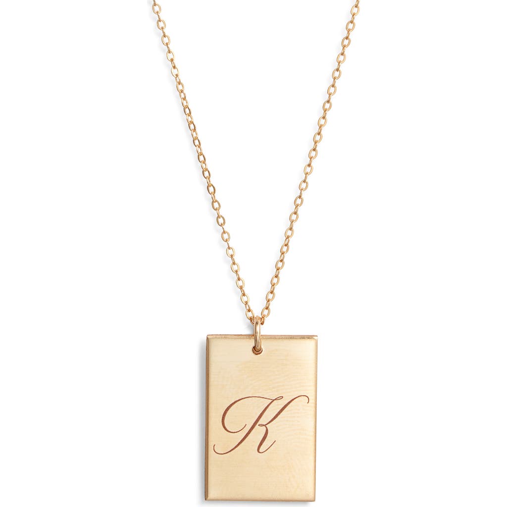 Set & Stones Stella Initial Pendant Necklace In Gold/k