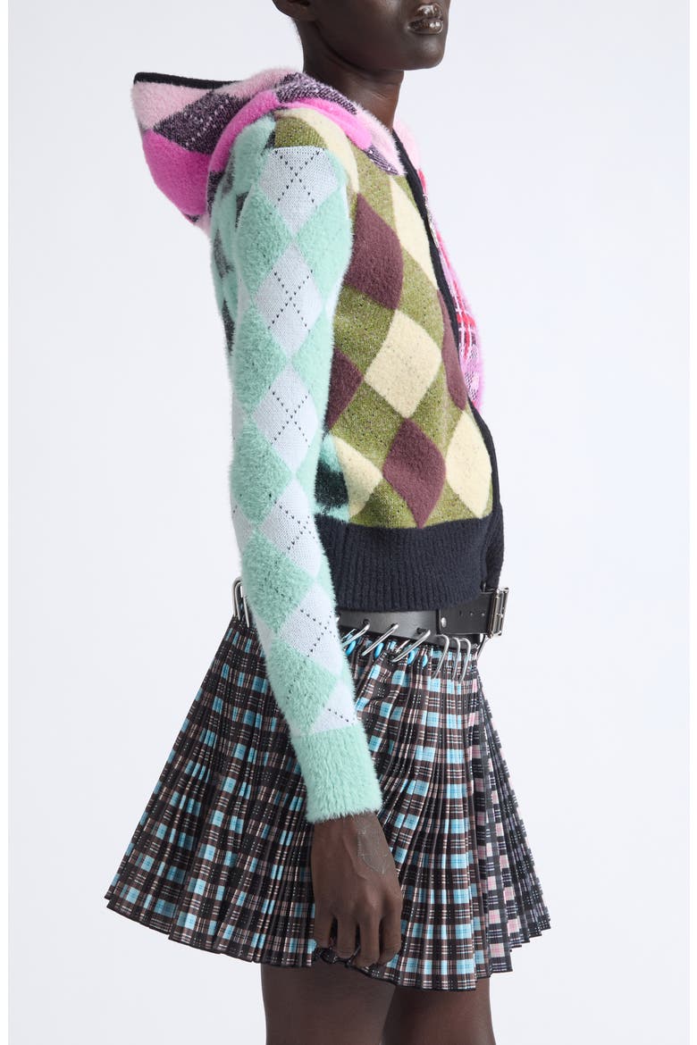 Farrago Zip-Up Cardigan, Alternate, color, PINK MULTI