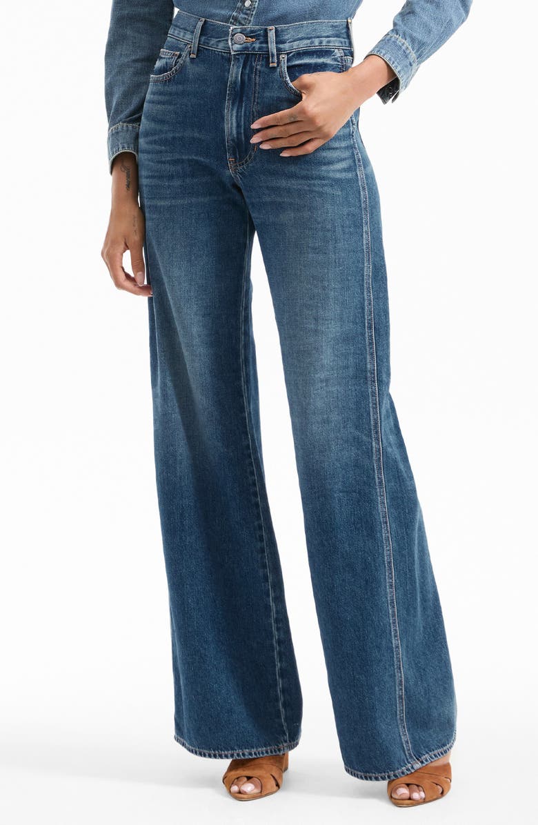 Veronica Beard Kasey Wide Leg Jeans, Main, color, City Stroll